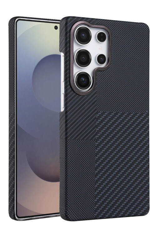 Samsung Galaxy S23 Ultra Kılıf Kevlar Şık Görünüm Magesafe Özellikli Azn-Vga-Mgsf