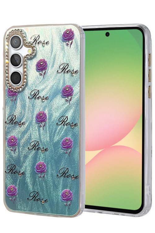 Samsung Galaxy A36 Kılıf Parlak Desenli Taşlı Azn-Blade