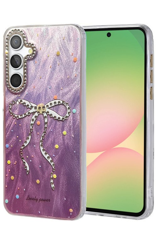 Samsung Galaxy A36 Kılıf Parlak Desenli Taşlı Azn-Blade