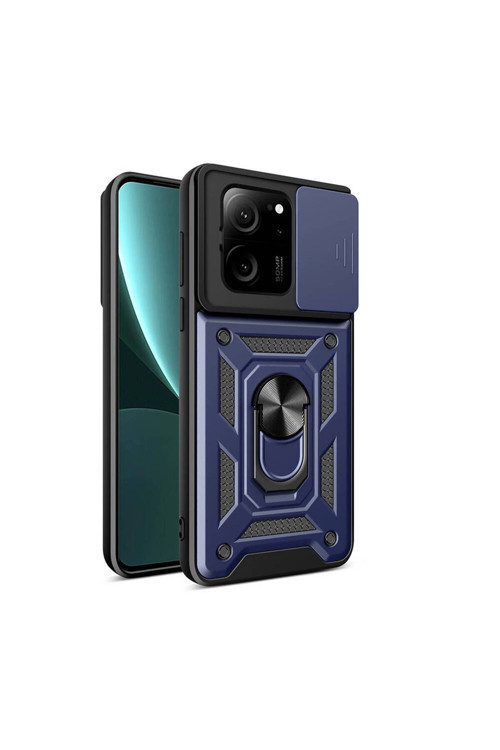 Xiaomi Mi 13T Kılıf Magnetik Standlı Kamera Korumalı Kapak Zr-Sürgülü