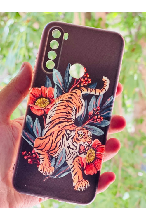 Xiaomi Redmi Note 8 Kılıf Kaplan Desenli Baskılı Silikon