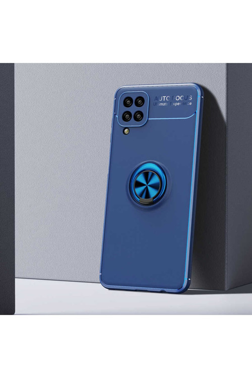 Samsung Galaxy M12 Kılıf Ravel Yüzüklü Standlı Silikon Kapak