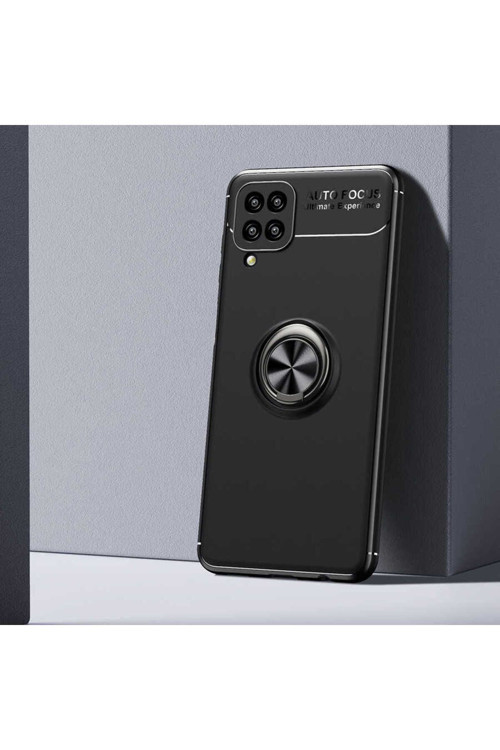 Samsung Galaxy M12 Kılıf Ravel Yüzüklü Standlı Silikon Kapak