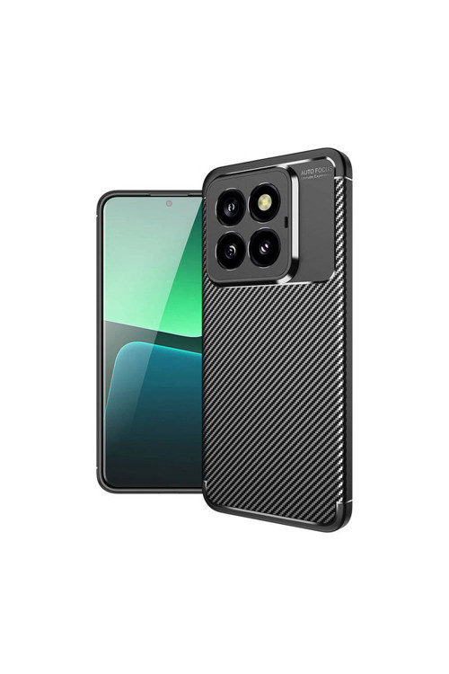 Xiaomi Mi 14 Pro Kılıf Karbon Görünümlü Silikon Kılıf Zr-Ngro