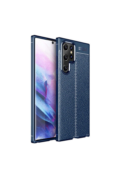 Samsung Galaxy S22 Ultra Kılıf Deri Görünümlü Silikon Zr-Niss