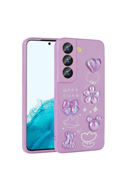 Samsung Galaxy S21 Fe Kılıf Kabartma Figürlü Parlak Zr-Toys