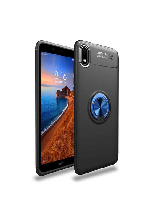 Xiaomi Redmi 7A Kılıf Ravel Yüzüklü Standlı Silikon Kapak