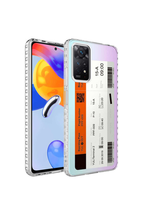 Xiaomi Redmi Note 11 Pro 5G Global Kılıf Airbag Kenarlı Renkli Desenli Silikon Elegans Kapak