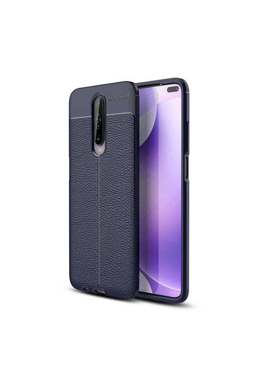 Xiaomi Redmi K30 Kılıf Deri Görünümlü Silikon Zr-Niss + Kablo Koruyucu + Ekran Koruyucu
