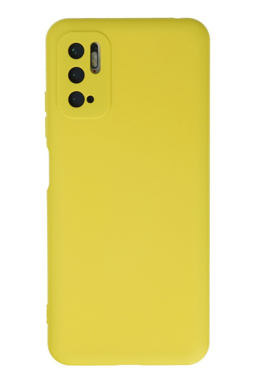 Xiaomi Poco M3 Pro Uyumlu Kılıf Nano Içi Kadife Silikon - Sarı