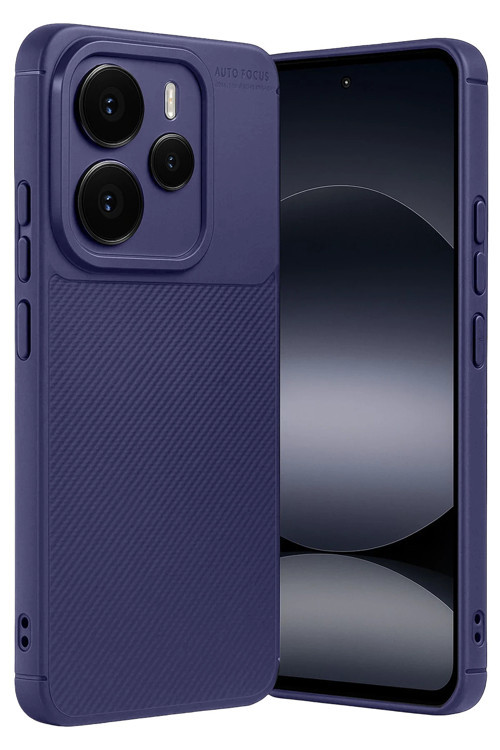 Xiaomi Note 14 5G Kılıf Karbon Görünümlü Silikon Azn-Carbon