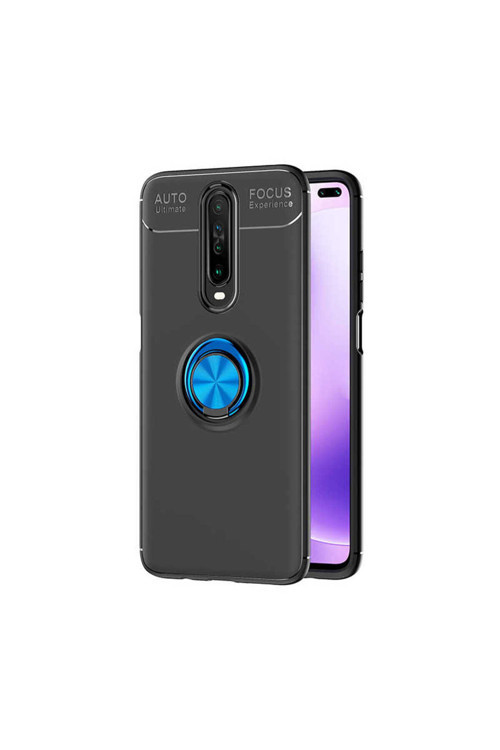 Xiaomi Redmi K30 Kılıf Ravel Yüzüklü Standlı Silikon Kapak