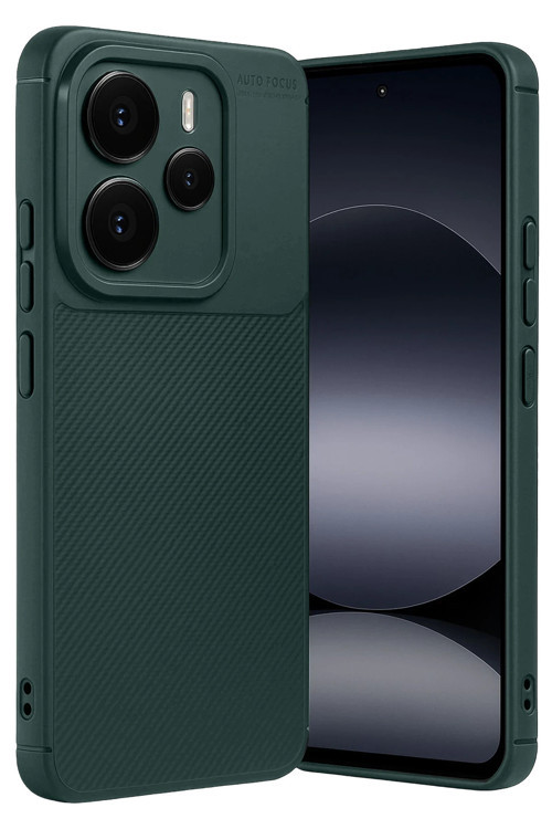 Xiaomi Note 14 5G Kılıf Karbon Görünümlü Silikon Azn-Carbon