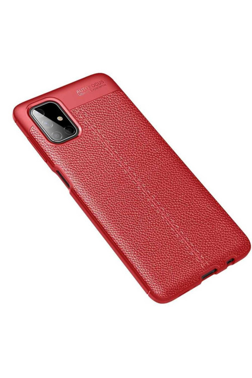 Samsung Galaxy M51 Kılıf Deri Görünümlü Silikon Zr-Niss