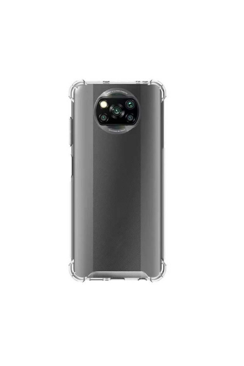 Xiaomi Poco X3 Kılıf Nitro Anti Shock Darbe Emici Silikon Kapak + Kablo Koruyucu + Ekran Koruyucu