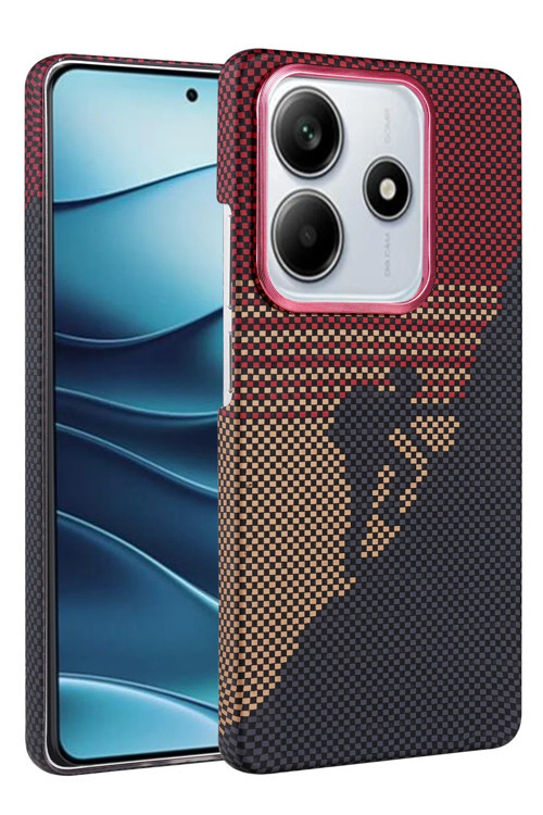 Xiaomi Redmi Note 14 4G Kılıf Kevlar Şık Görünüm Magesafe Özellikli Azn-Vga-Mgsf