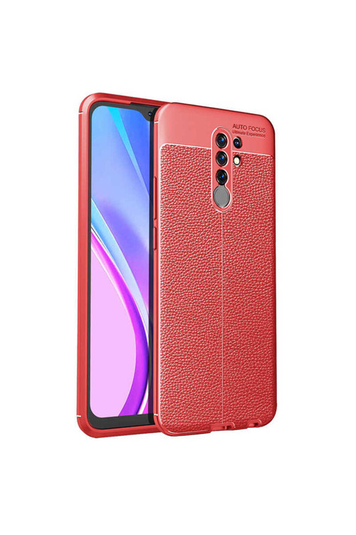 Xiaomi Redmi 9 Kılıf Deri Görünümlü Silikon Zr-Niss