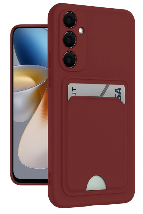 Samsung Galaxy M15 Kılıf Kartlıklı Soft Silikon Azn-Kelvin