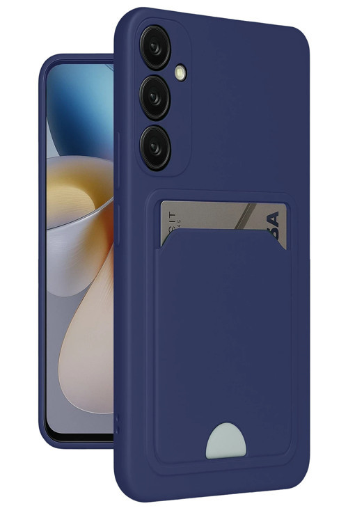 Samsung Galaxy M15 Kılıf Kartlıklı Soft Silikon Azn-Kelvin