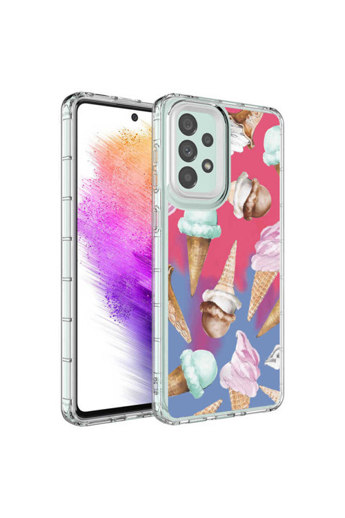 Samsung Galaxy A73 5G Kılıf Desenli Kapak Zr-Korn