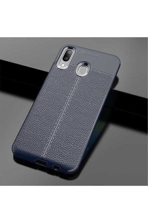 Samsung Galaxy M20 Kılıf Deri Görünümlü Silikon Zr-Niss
