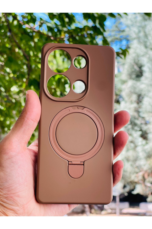 Xiaomi Redmi Note 13 Pro 4G Kılıf Mgsafe Özellikli Standlı Pastel Renkler Azn-Reggal