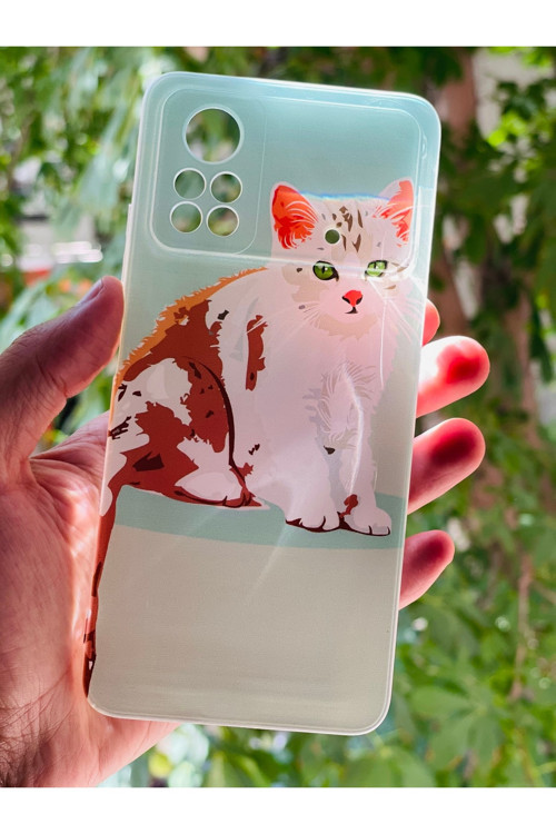 Xiaomi Poco X4 Pro 5G Kılıf Kedi Desenli Baskılı Silikon