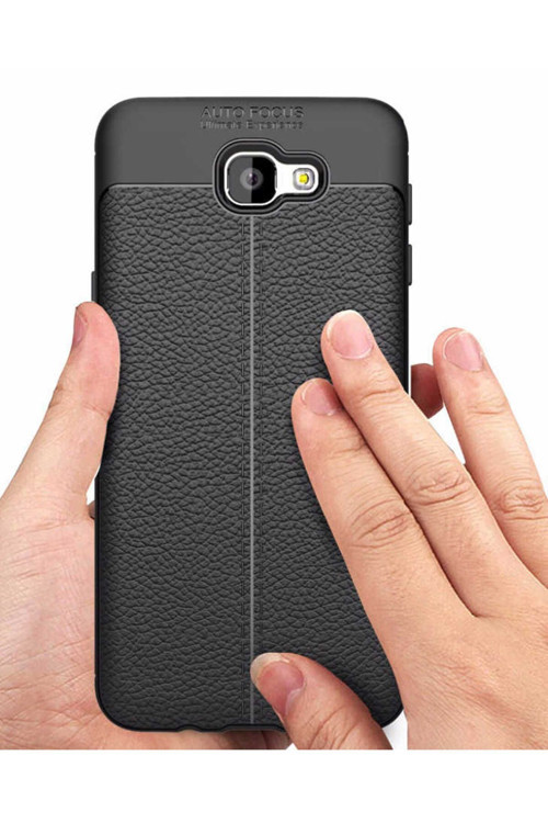 Samsung Galaxy J5 Prime Kılıf Deri Görünümlü Silikon Zr-Niss