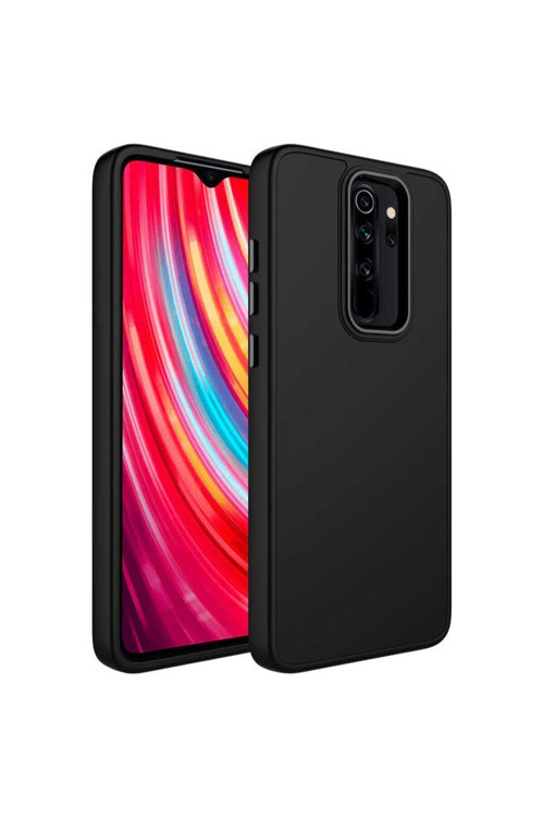 Xiaomi Redmi Note 8 Pro Kılıf Metal Çerçeve Ve Buton Tasarımlı Silikon Zr-Luna