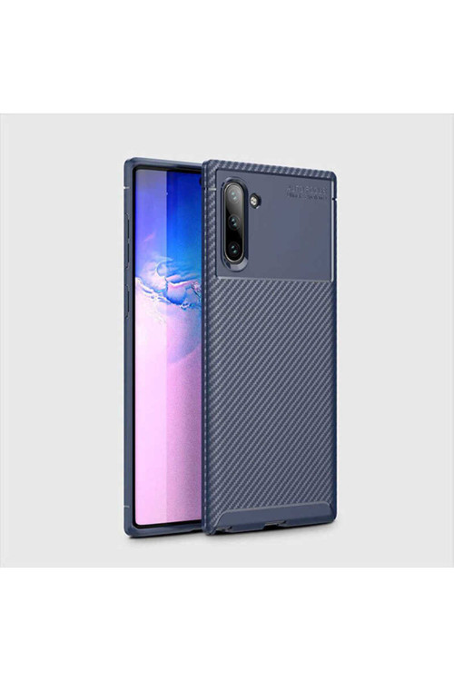 Samsung Galaxy Note 10 Kılıf Karbon Görünümlü Silikon Zr-Negro