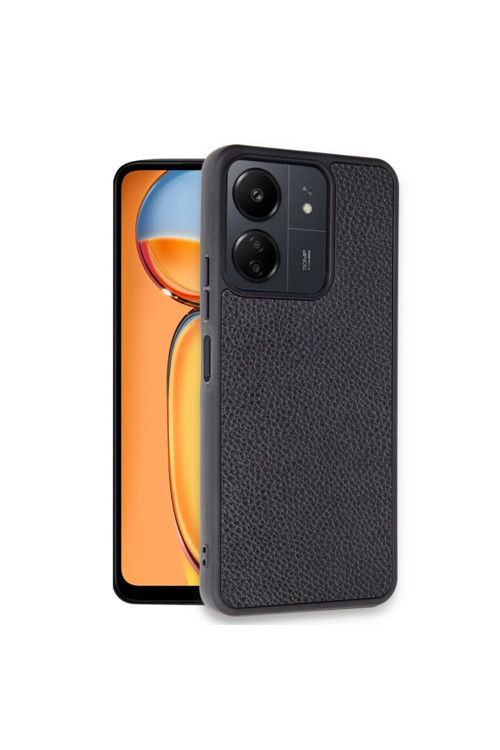 Xiaomi Poco C65 / Redmi 13C Kılıf Deri Görünüm Silikon Kapak Azn-Aras