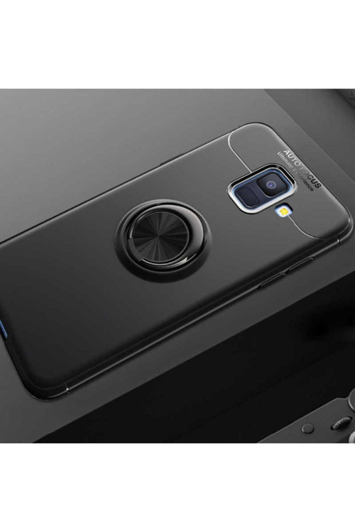 Samsung Galaxy J6 Kılıf Ravel Yüzüklü Standlı Silikon Kapak
