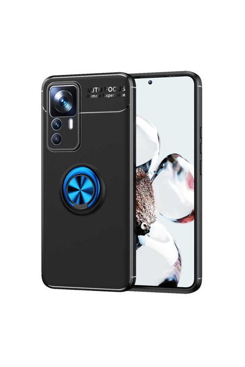 Xiaomi Mi 12T Kılıf Ravel Yüzüklü Standlı Silikon Kapak