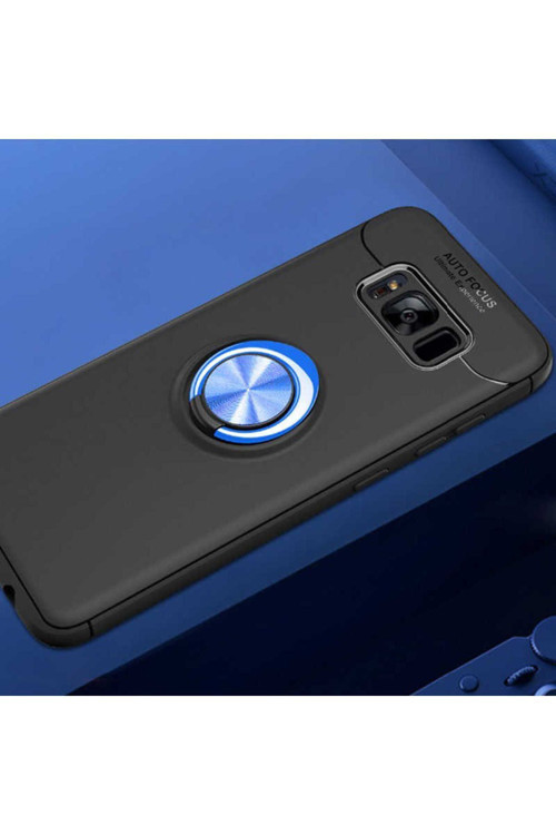 Samsung Galaxy S8 Plus Kılıf Ravel Yüzüklü Standlı Silikon Kapak