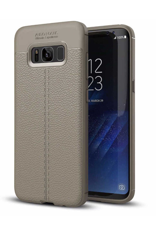 Samsung Galaxy S8 Plus Uyumlu Kılıf Deri Görünümlü Zr-Niss