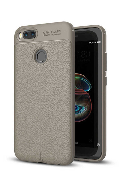 Xiaomi Mi 5X Kılıf Deri Görünümlü Silikon Zr-Niss