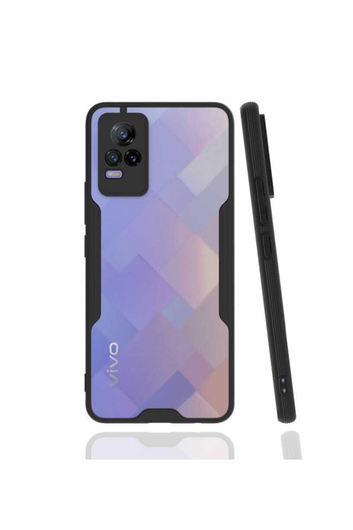 Vivo V21E Kılıf Ultra Ince Buzlu -Zr-Parfe + Kablo Koruyucu + Ekran Koruyucu
