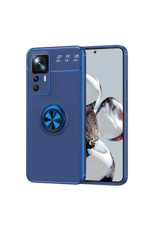 Xiaomi Mi 12T Pro Kılıf Ravel Yüzüklü Standlı Silikon Kapak