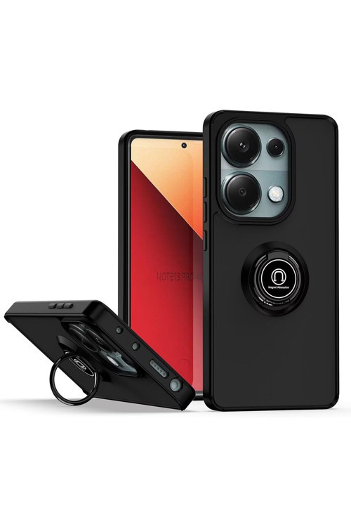 Xiaomi Redmi Note 13 Pro 4G Kılıf Soft Yüzüklü Standlı Mat Yüzey Azn-Mntryuzuk