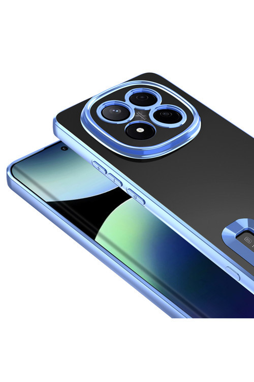 Xiaomi Redmi Note 14 Pro 5G Kılıf Silikon Kenarları Lazer Renkli Zr-Omega