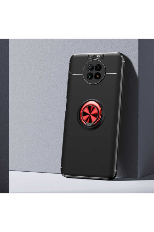 Xiaomi Redmi Note 9 5G Kılıf Ravel Yüzüklü Standlı Silikon Kapak