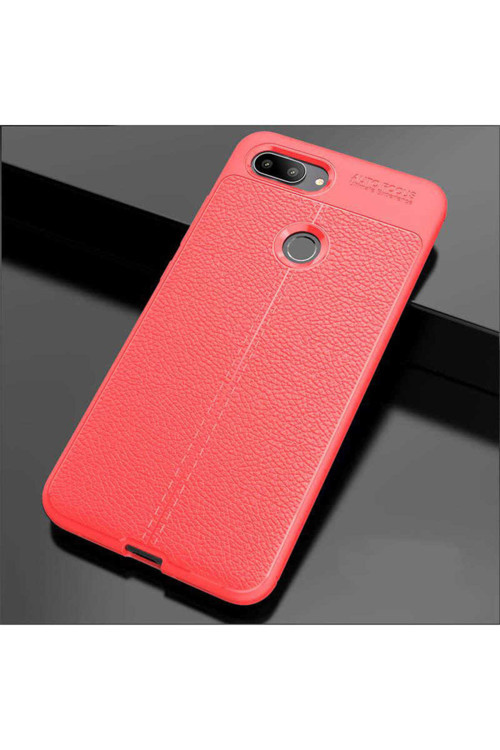 Xiaomi Mi 8 Lite Kılıf Deri Görünümlü Silikon Zr-Niss