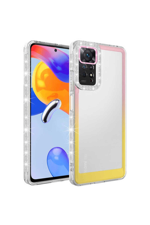Xiaomi Redmi Note 11S Kılıf Simli Ve Renk Geçişli Kapak Zr-Park