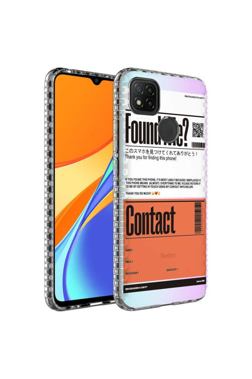 Xiaomi Redmi 9C Kılıf Renkli Desenli Silikon Elegans + Kablo Koruyucu + Ekran Koruyucu