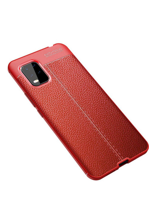Xiaomi Mi 10 Lite Kılıf Deri Görünümlü Silikon Zr-Niss