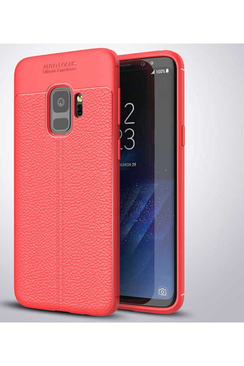 Samsung Galaxy S9 Plus Uyumlu Kılıf Deri Görünümlü Silikon Zr-Niss