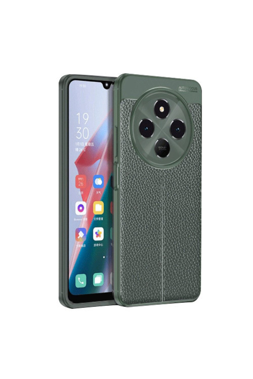Xiaomi Redmi 14C Kılıf Deri Görünümlü Silikon Kılıf Azn-Focus