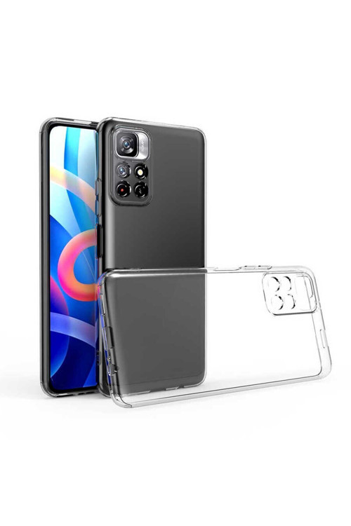 Xiaomi Redmi Note 11T 5G Kılıf Şeffaf İnce Esnek Silikon Kılıf Süper