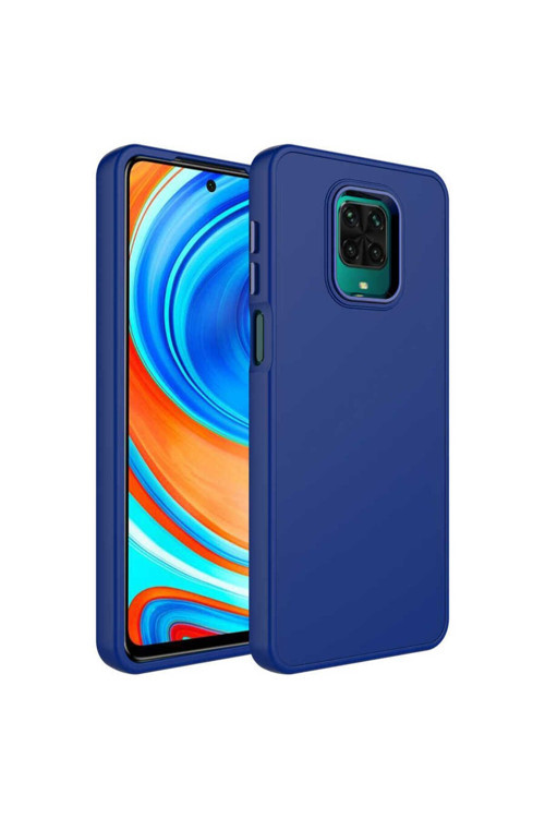 Xiaomi Redmi Note 9 Pro Kılıf Metal Çerçeve Ve Buton Tasarımlı Silikon Zr-Luna