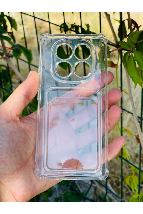 Xiaomi Redmi Note 14 Pro Plus Kılıf Şeffaf Kartlıklı Silikon Azn-Setrakart